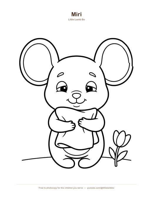 Miri the Mouse Coloring Page — free printable